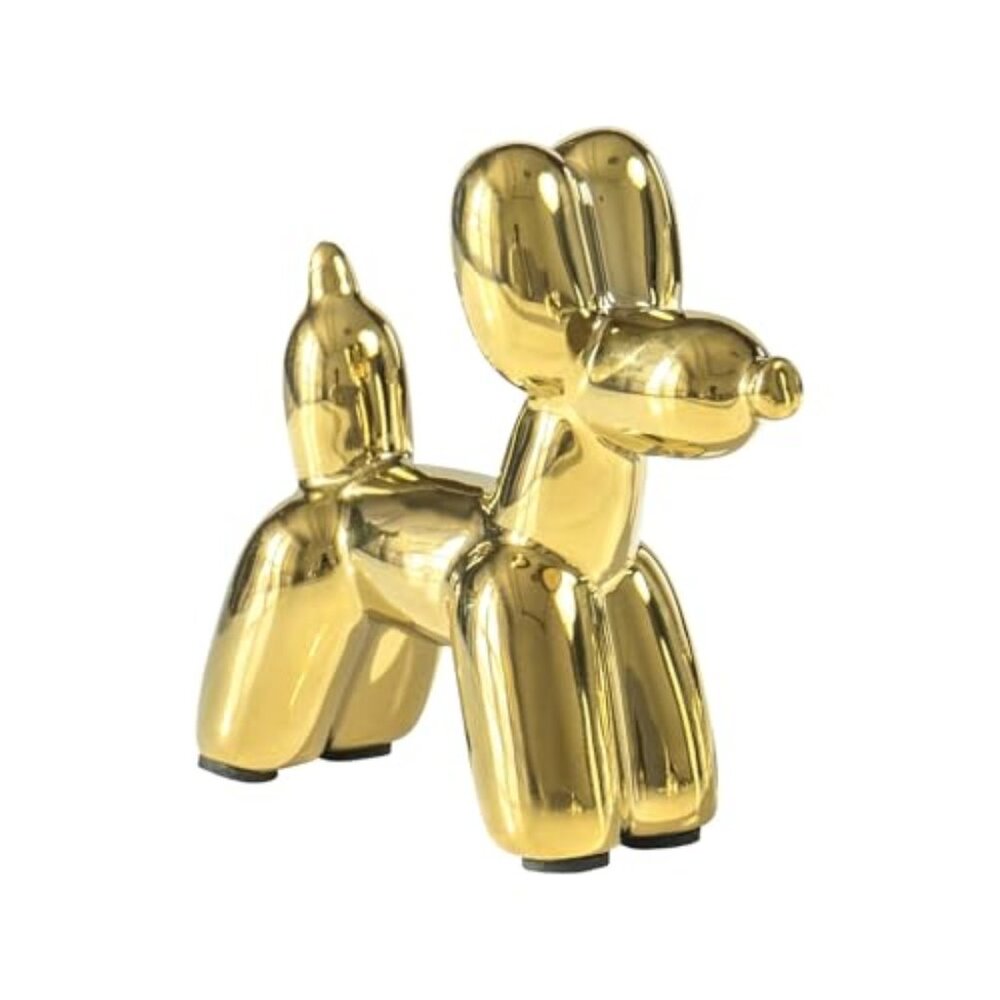 Cute‎ Ceramics Balloon Dog Statue Crafts Gold Living Room Desktop Decorations